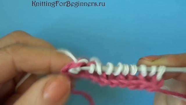 Tunisian crochet pattern   Узор тунисского вязания 17