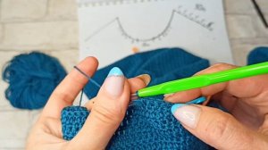 СКОС ПЛЕЧА И ВЫРЕЗ ГОРЛОВИНЫ БЕЗ СТУПЕНЕК КРЮЧКОМ. Подробный МК.