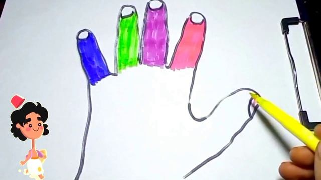 Bolalar uchun qól rasmini chizish /Рисование руки для детей / Hand drawing for children