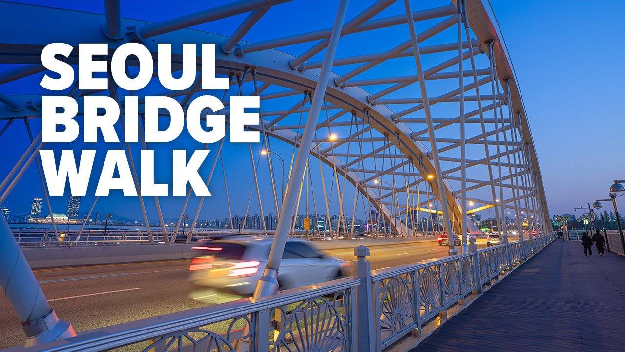 Seoul Night Walk Jazz, Bridges & Spring Lights 🌙  From Hongdae to Seonyudo Park