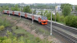 Электропоезд ЭД9М-0216. Аламбайский экспресс.