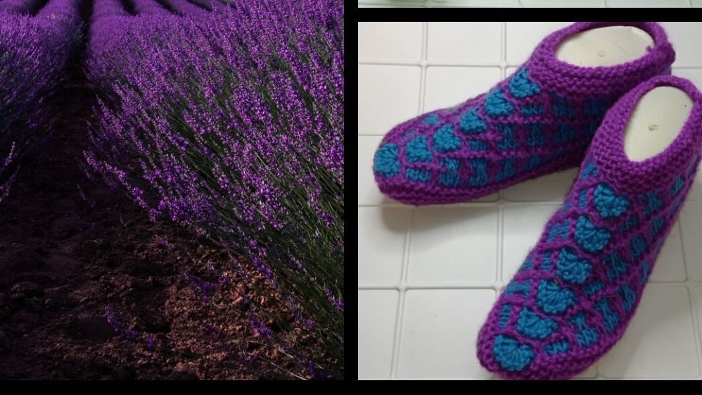 75. МК .# " ЛАВАНДА"# БЕСШОВНЫЕ СЛЕДОЧКИ # С ВЕЕРАМИ #НА ДВУХ СПИЦАХ