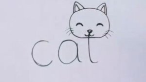 Как нарисовать кошку. Из слова кошка мультипликационную кошку. ОБУЧЧЕНИЕ РИСОВАНИЮ.