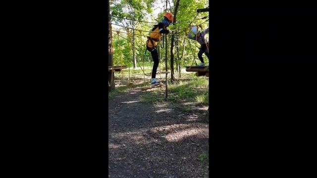 Adventure for children rope park. Верёвочный парк для детей. Аттракцион.