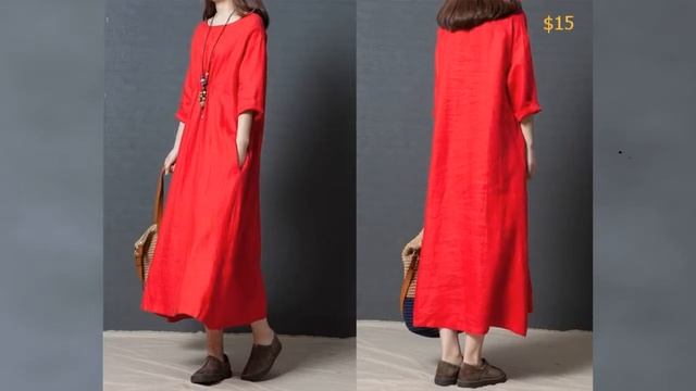 Одежда с AliExpress. Длинное демисезонное платье свободного кроя больших размеров.