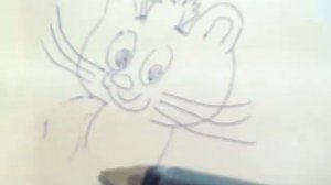 Kitten. How to draw a easy? (Kitten чертенок с пушистым хвостом. Как нарисовать просто?)