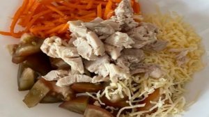 Салат с курицей и морковью по-корейски