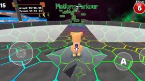 Малыши и я проходим паркур в супер Беар адвенчер и кто больше соберет монет тот и выиграл