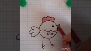 Простые рисунки. Рисуем легко и просто. Каляки маляки. Птичка