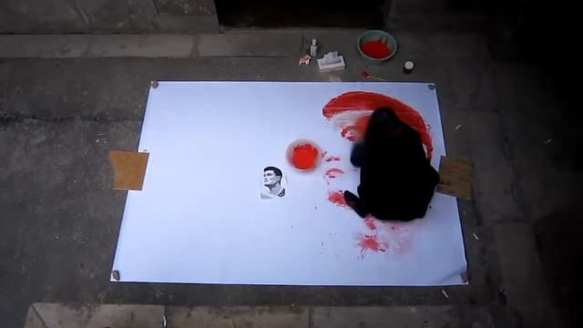 Отличный рисунок баскетбольным мячом!