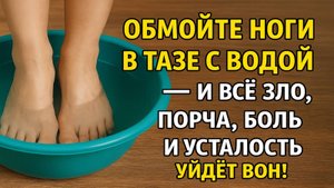 Опустите ноги в таз с водой и солью и все зло, боль, зависть, сглаз, порча уйдут уже через 10 минут!