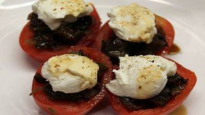 Помидоры с грибами и крем-сыром