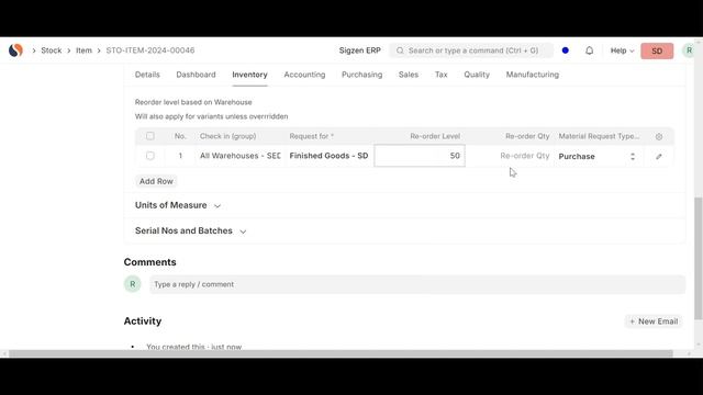SigzenERP - Enjoy Seamless Item Creation with These Tips