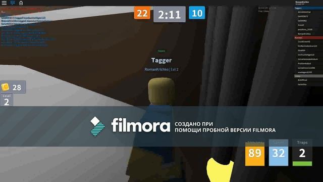 Паркур в Roblox с ловушками.