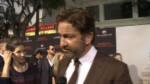 Интервью с Джерардом Батлером на премьере "Падения ангела"