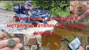 Поиск монет и старины на лесных дорогах. metal detecting Chanel.
