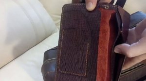 Дорожный набор (сумка и докхолдер) из натуральной кожи | Ручная работа | Мастерская «ЛебедьковЪ»