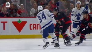 Maple Leafs' Auston Matthews Slides Shot Past Linus Ullmark For Power-Play Goal