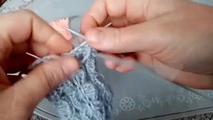 Узор спицами "Бабочки" по кругу. № 57