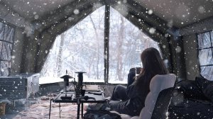 Разбиваем лагерь в снегу, наблюдая, как тихо сходит последний снег этой зимой. camping ASMR