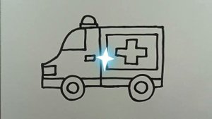 Рисуем скорую помощь для детей /Drawing ambulance for children / Bolalar Uchun mashina rasm chizish
