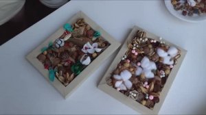 Коробка от конфет - это классная рамочка _Панно из природных материалов_DIY.