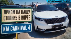 Прием KIA Carnival 4 Nobles на нашу стоянку в Корее