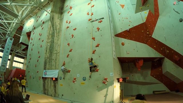 Финал за третье место скорость скалолазание. Ленартович - Сюткина