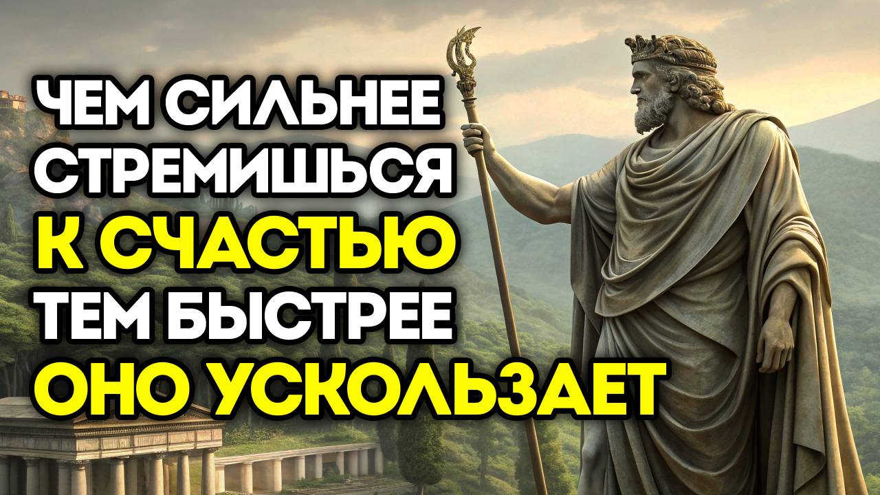 Стоицизм. Почему Счастье УСКОЛЬЗАЕТ, Когда Мы СТРЕМИМСЯ К НЕМУ с Максимальной Силой?