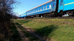 ТЭП70 с пассажирским поездом №376Ш Херсон-Харьков На Подходе К Николаеву