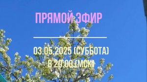 Анонс эфира 03.05.2025