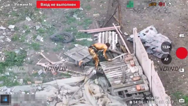 ВНИМАНИЕ! КАДРЫ 18+!  Операторы БпЛА 656 мотострелкового полка группировки Восток выявили пунк...