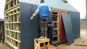 Каркасная баня с утеплителем из опилкобетона: быстро и качественно за 11 минут