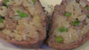 Мясной рулет с макаронами