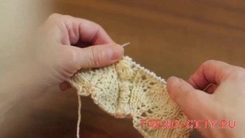 Ажурный узор спицами №138