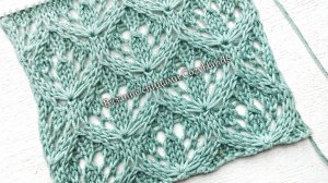 Симпатичный ажурный узор спицами для вязания джемпера, топа, косынки