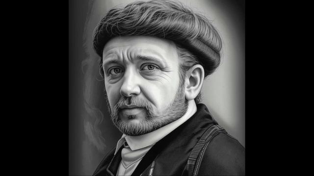 Рисунки карандашом черно-белые и цветные портреты для трека Joe Bagale - Otis McDonald
