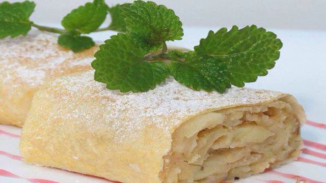 Яблочный пирог с лавашом