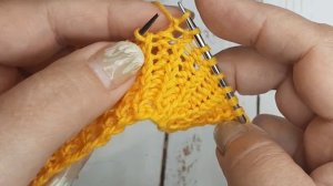 Резинка 1/1 скрещенные петли.