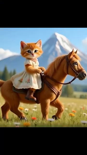 Tiny Cat's Springtime Countryside Adventure! #cat #cute #aianimation #Kitten #sh