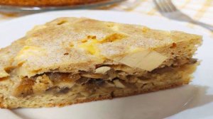 Пирог с грибами и сыром