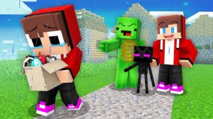 Майки и Джей Джей усыновляют малыша Эндермана— Мультик с Персонажами Майнкрафт