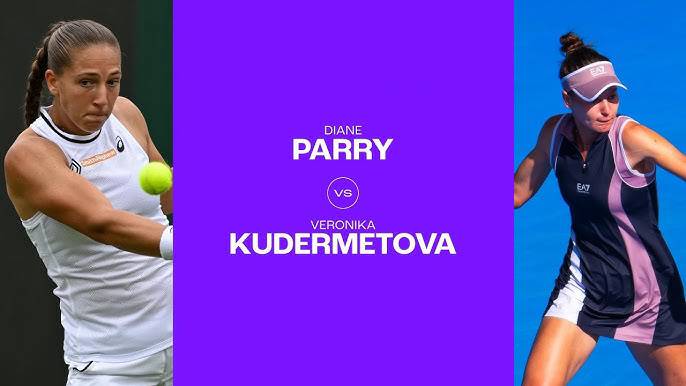 25.06.2024. Диан Парри - Вероника Кудерметова. WTA Bad Homburg. Diane Parry - Veronika Kudermetova