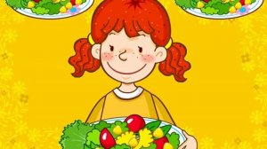 Food. I am hungry, I am thirsty. I am full. Chant for kids. Pre-school.