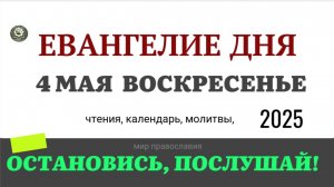 4 МАЯ ВОСКРЕСЕНЬЕ ЕВАНГЕЛИЕ ДНЯ  2025 #евангелие