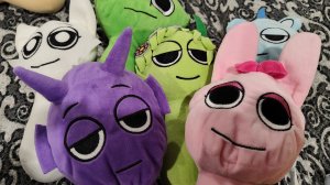 играем в мягкие игрушки спрунки для детей