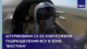 Штурмовики Су-25 уничтожили подразделения ВСУ в зоне "Востока"