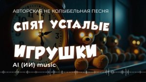 Спят усталые игрушки (авторская не колыбельная песня)  - ИИ музыка видео