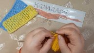 Узор Сеточка спицами. Схема. Подробнее смотрите на Дзен канале