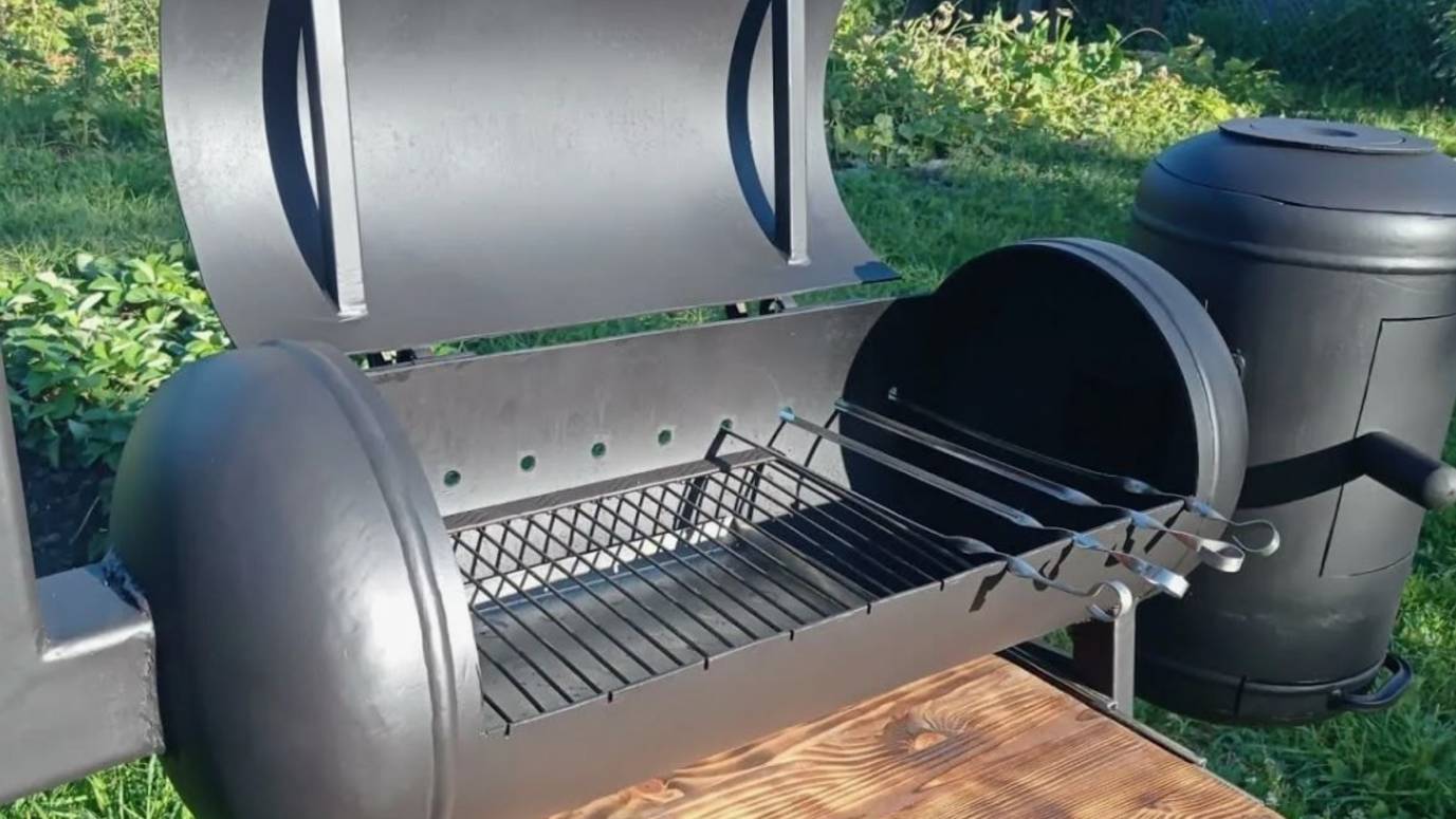 Шикарный мангал, казан и BBQ на газовом баллоне своими руками. смотреть онлайн
